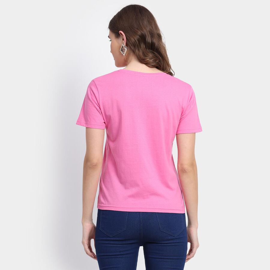 Ladies' Cotton T-Shirt, Pink, large image number null